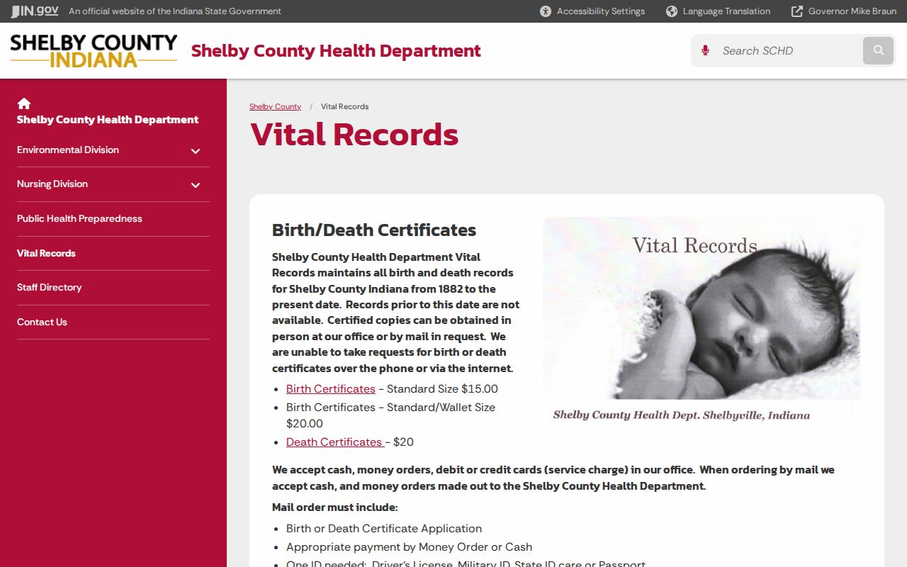 Shelbyville residents directory vital records access